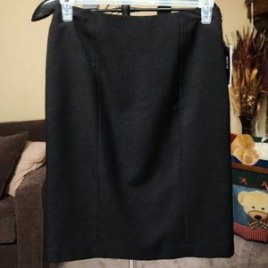 NWT Le Suit sz 6 black pencil skirt